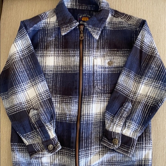 Route 66 boys shirt jacket. Blue/white. Size 6/7. - Picture 1 of 3